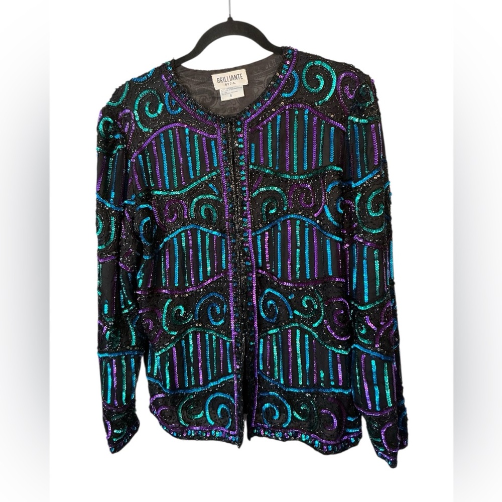 Vintage unique silk and sequins  beaded jacket